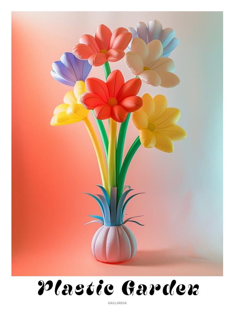 Dreamy Inflatable Flowers Poster Gaillardia 2