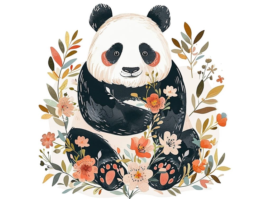 Little Floral Giant Panda 3
