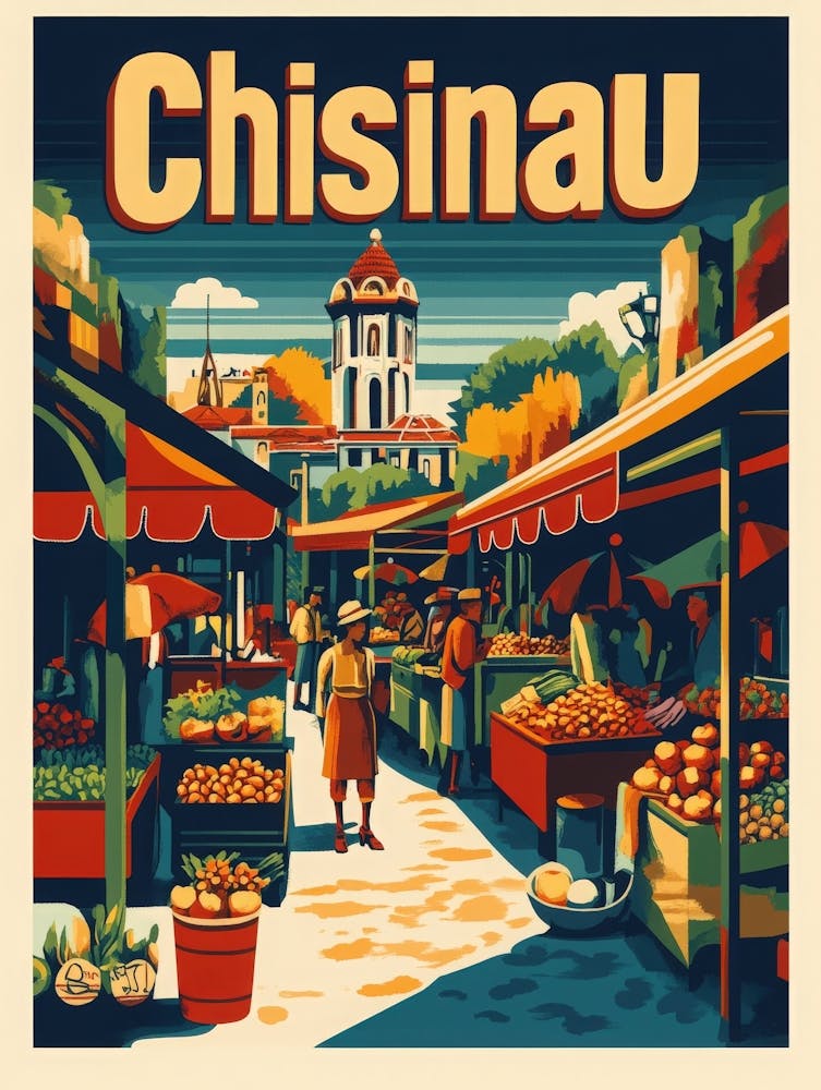 Aihrgdesign A 1970s Inspired Travel Poster For Chisinau 1