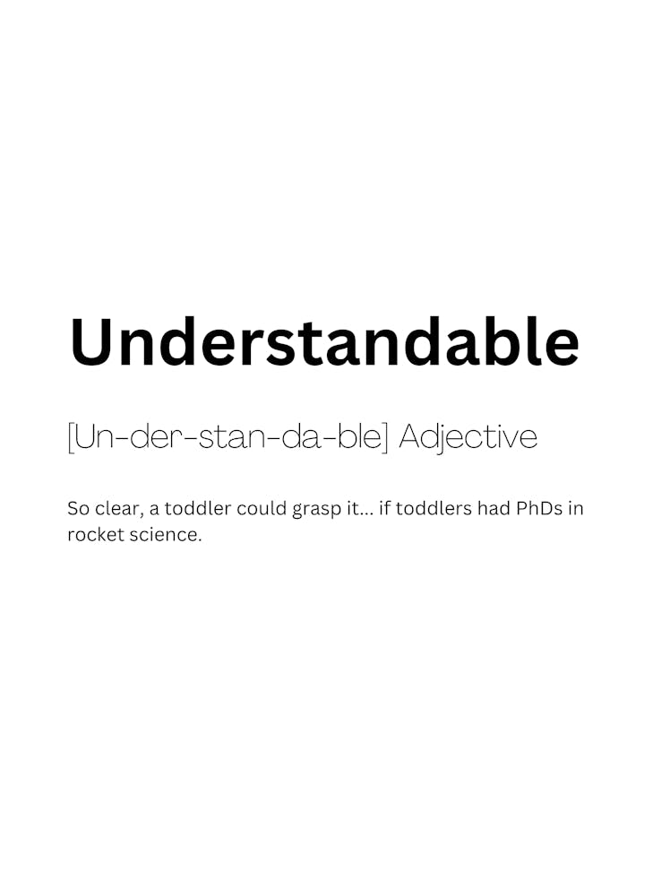 Understandable Definition Meaning