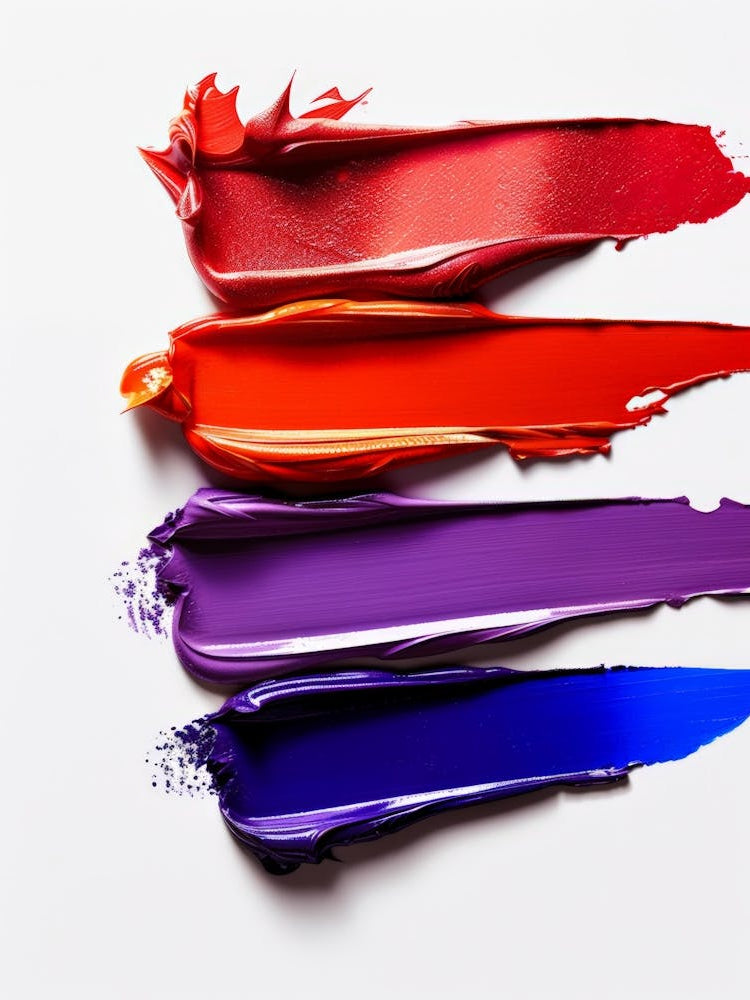 Lipsticks On A White Background 2