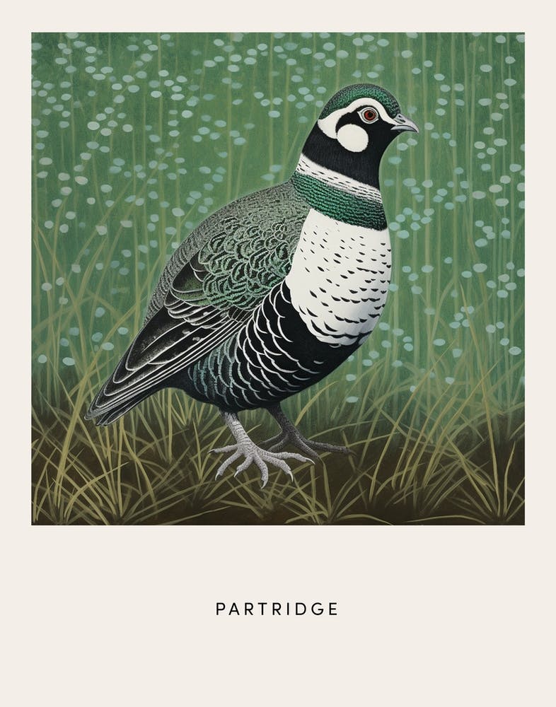Ohara Koson Inspired Bird Painting Partridge 2 Poster