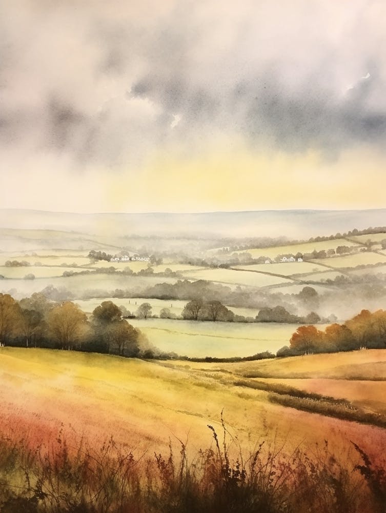 Autumn Forest Landscape The South Downs England 2