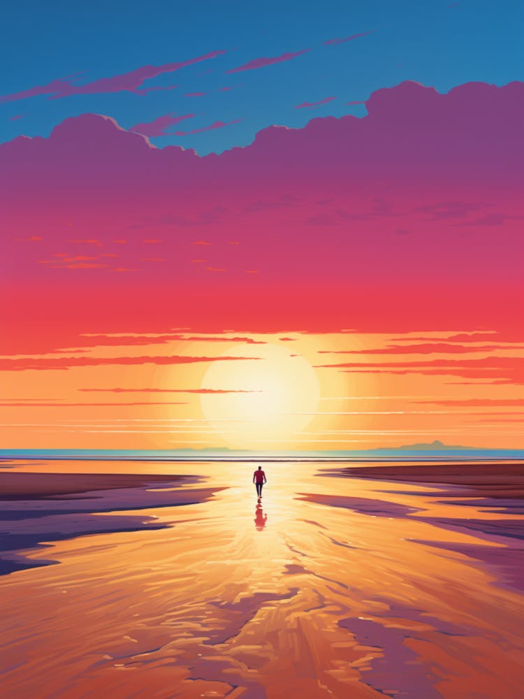 A Painting Of Camber Sands East Sussex 4