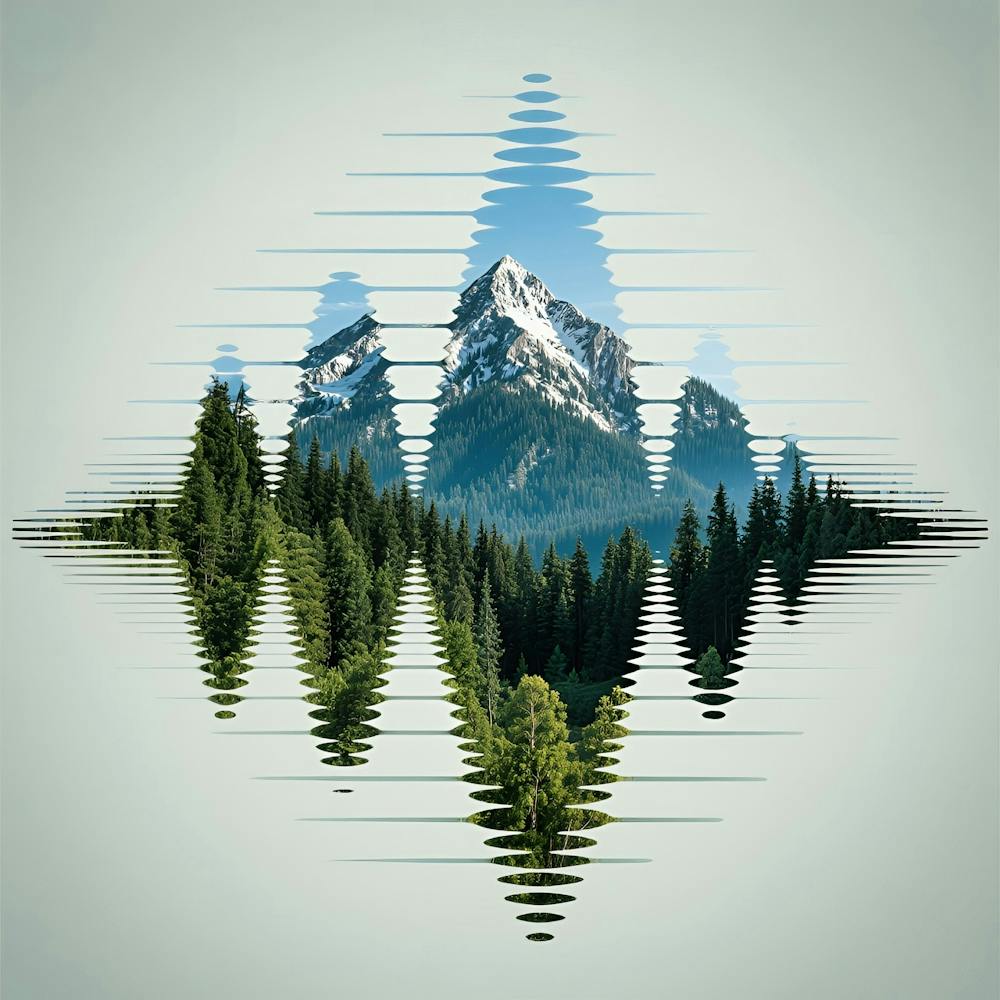 Sound Wave With Mountains