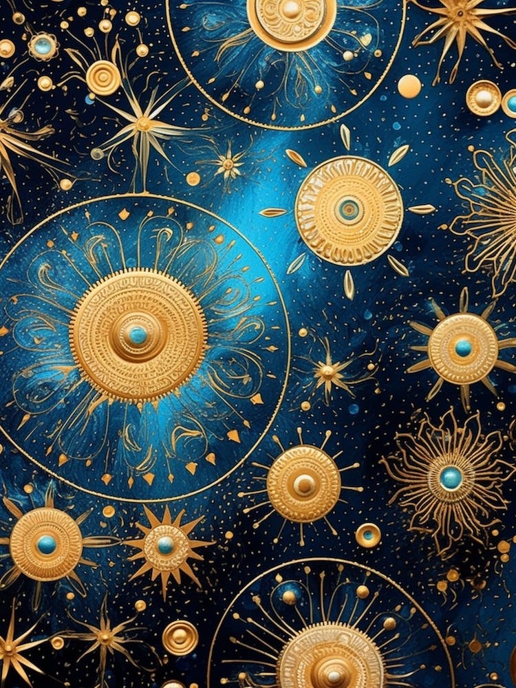 Blue And Gold Celestial 2