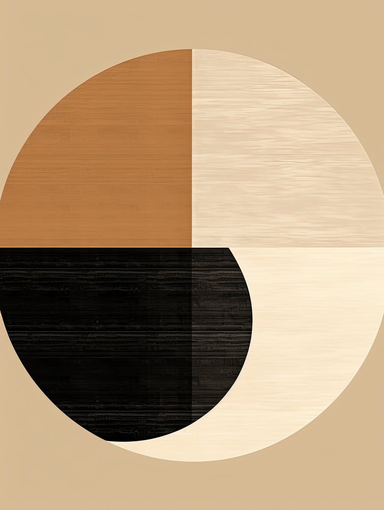 Vergängliche Eleganz: Kreise in Beige Bauhaus