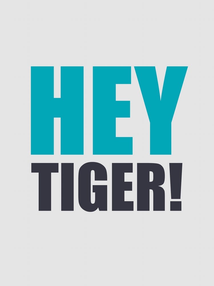 Hey Tiger Tout en Bleu