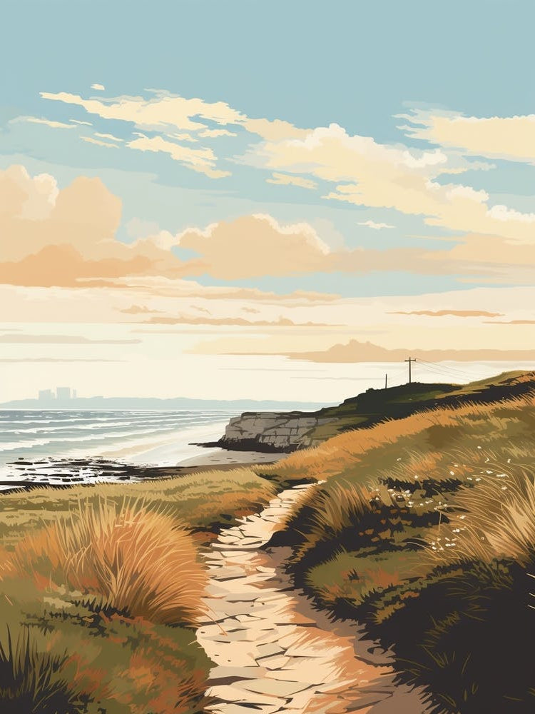 The Northumberland Coast Path England 3 Hiking Trail Landscape