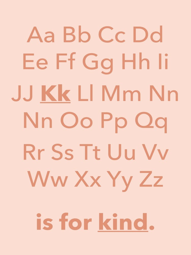 Abc Alphabet Kind Children's Pink Pastel