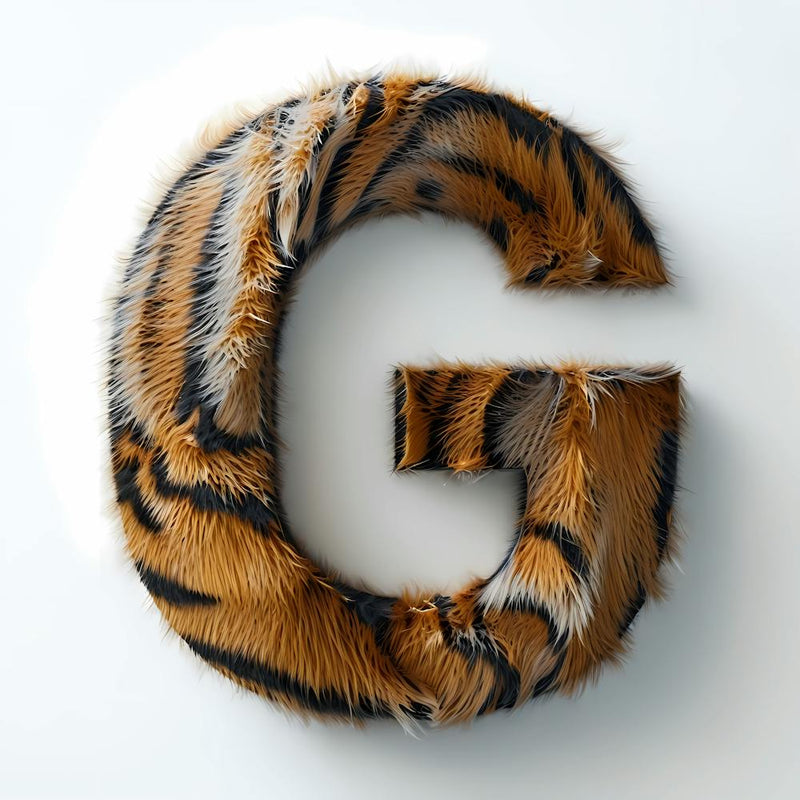 Tiger Fur Letter G