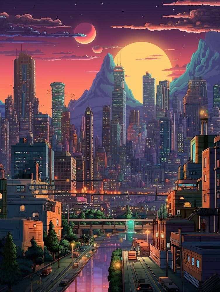 Cityscape Pixel Art 1