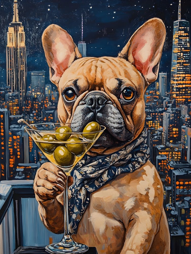 Whimsical Frenchies At The Bar 39