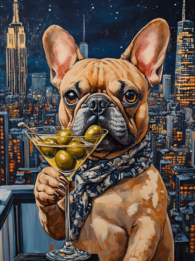 Whimsical Frenchies At The Bar 39