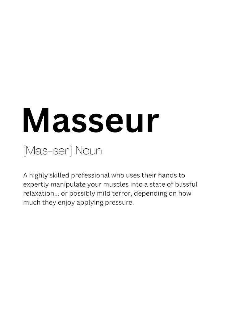 Masseur Definition Meaning 1