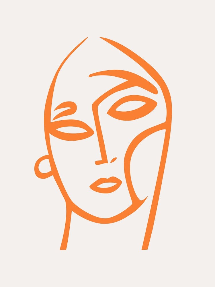 Abstract Orange Face 1
