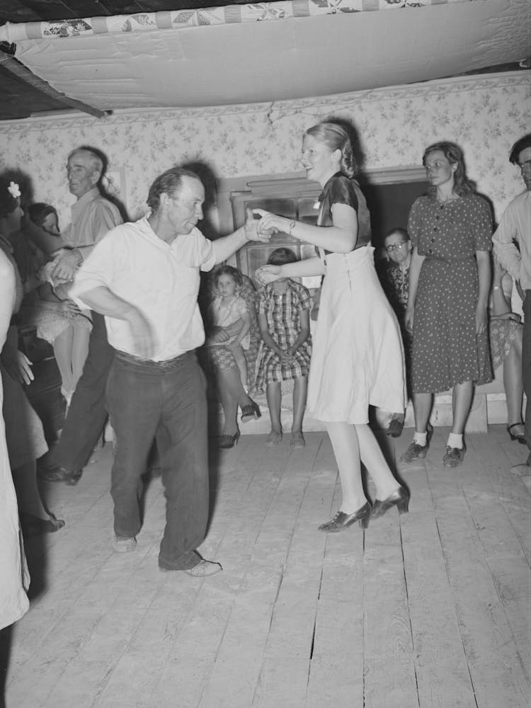Swing Your Partner Figure In A Square Dance At Pie Town, New Mexico By Russell Lee