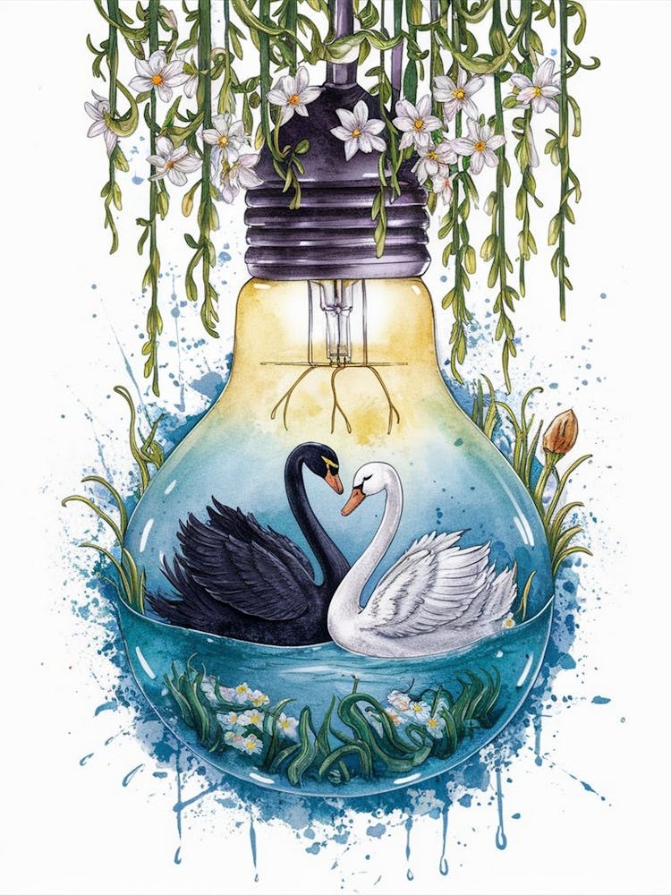 Swans In Water 2