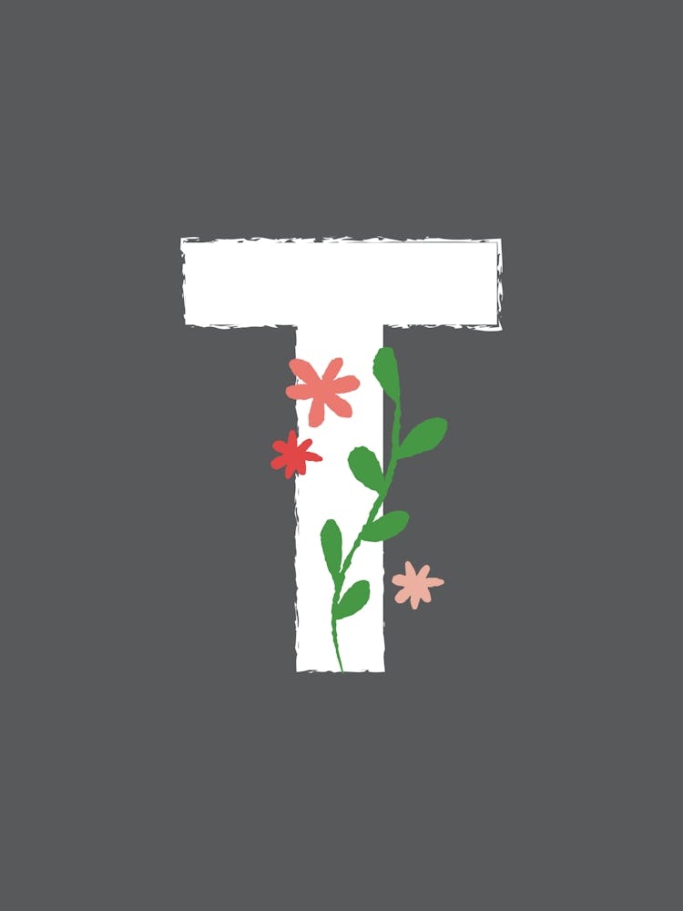 Schlafzimmer-Dekor Weiße Blumenbuchstaben 20