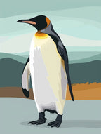 King Penguin Bleaker Island Minimalist Illustration 7