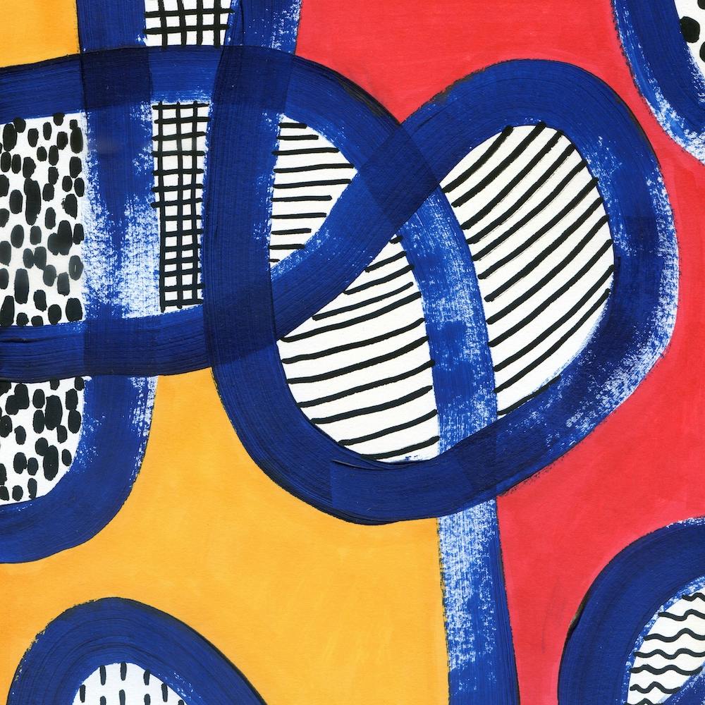Abstract Painting with Yellow