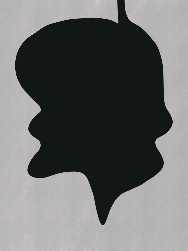 Schwarz-Weiß-Silhouette