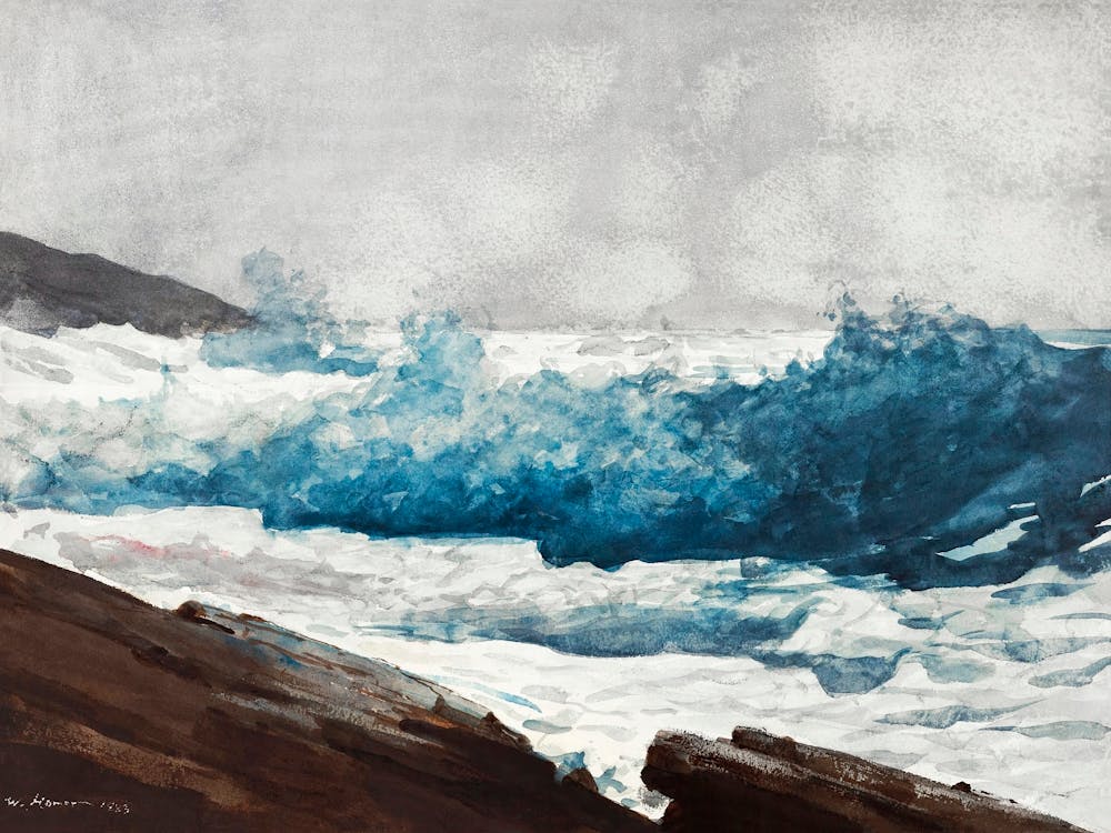 Prout's Neck, Breakers (1883), Winslow Homer