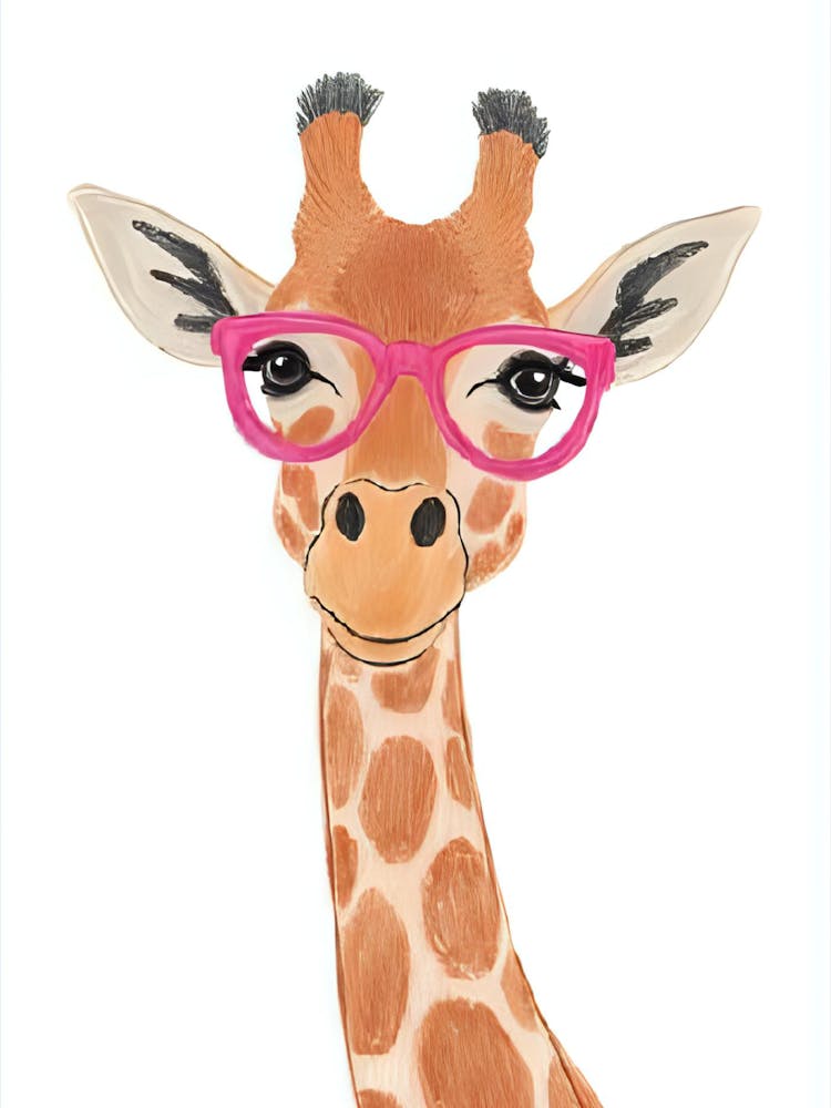 Giraffe With Glasses