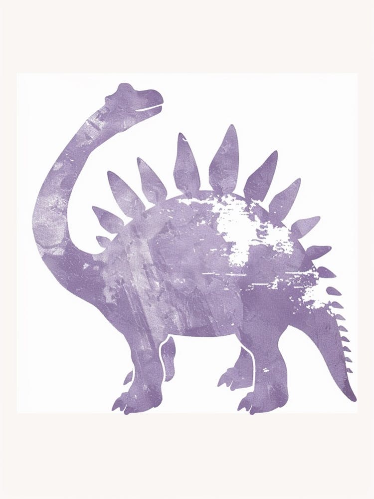 Lilac Dinosaur Silhouette