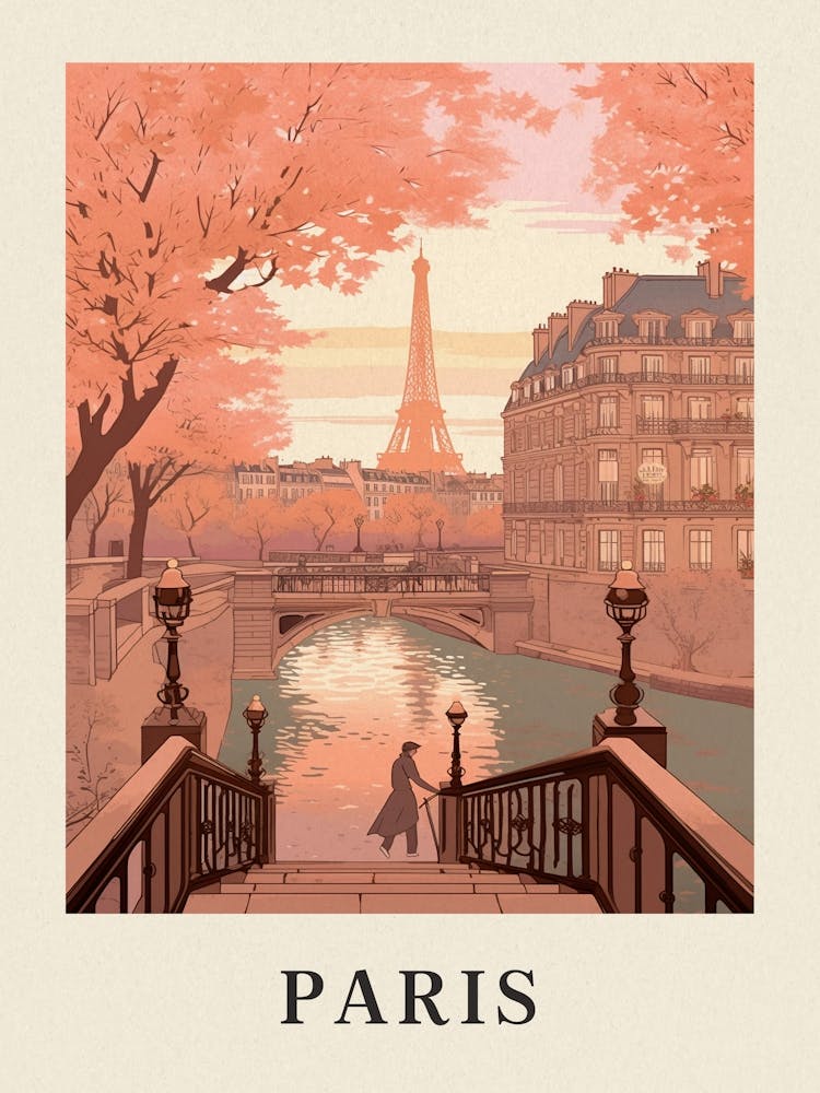 Vintage Travel Poster Paris