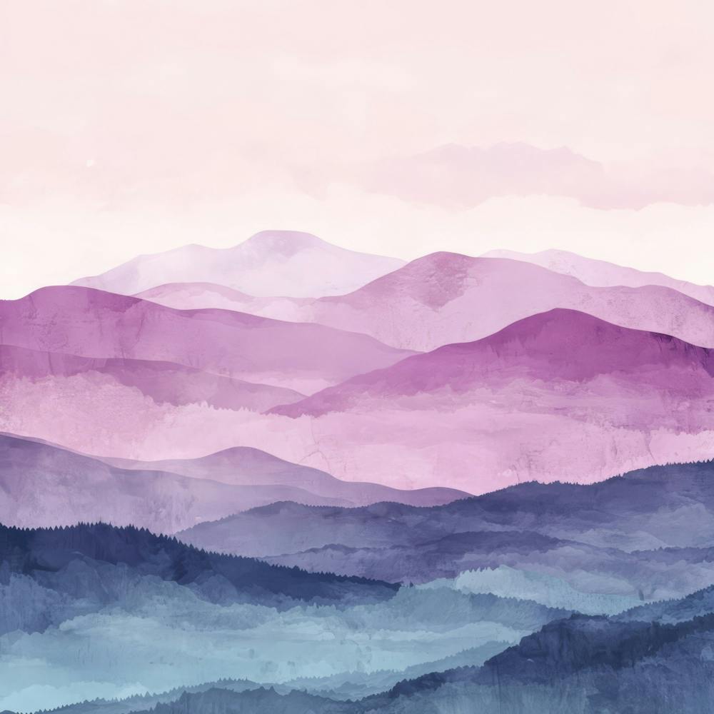 Watercolor Mountains 1