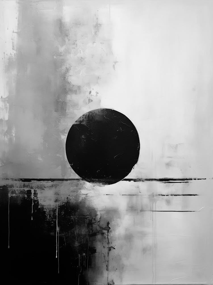 Black And White Abstract Painting 4