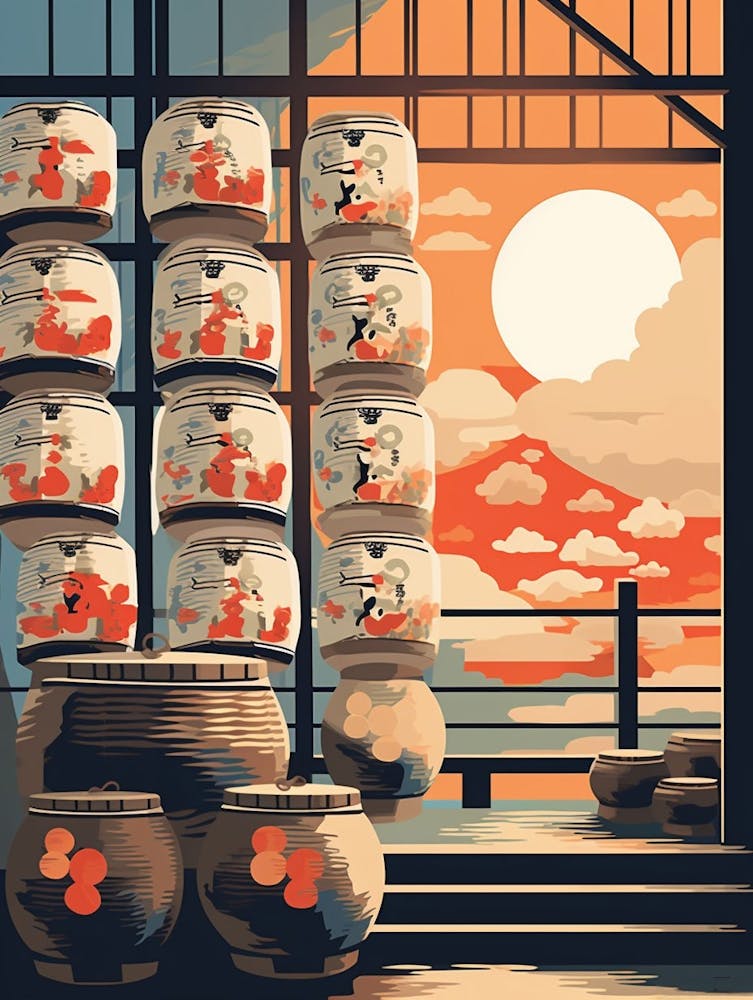 Sake Barrels Japanese 10