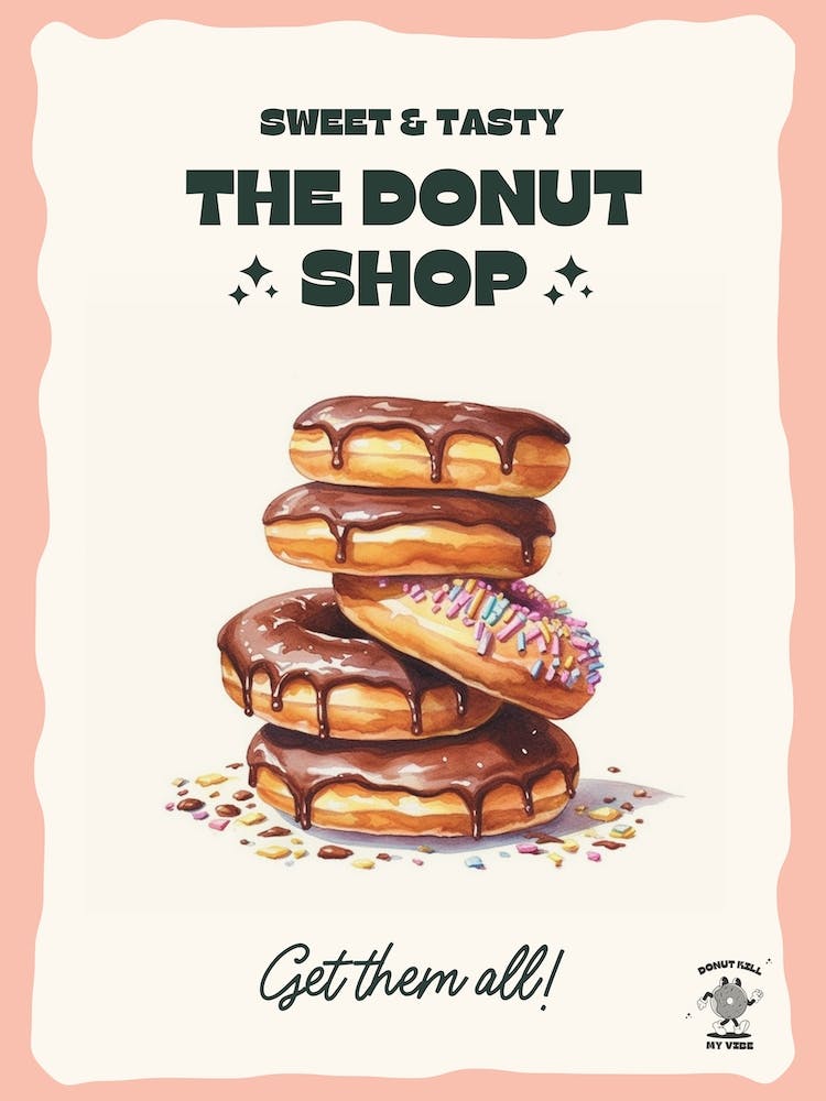Stapel Schokoladen-Donuts Der Donut Shop 2