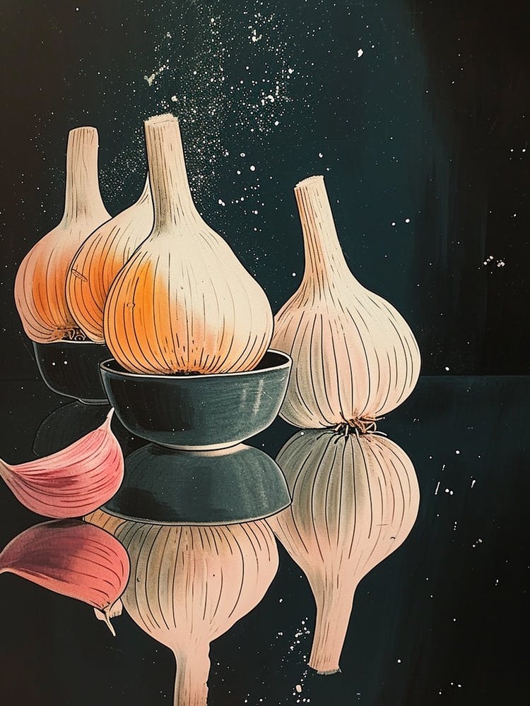 Art Deco Garlic Reflection