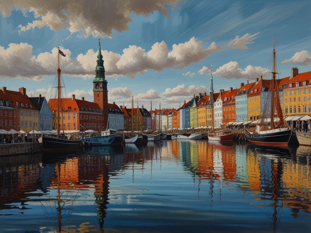 Copenhagen Harbor Art
