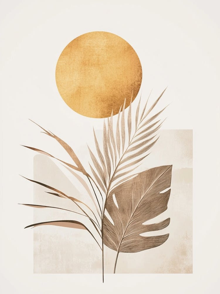 Palm Leaves Canvas Print 1