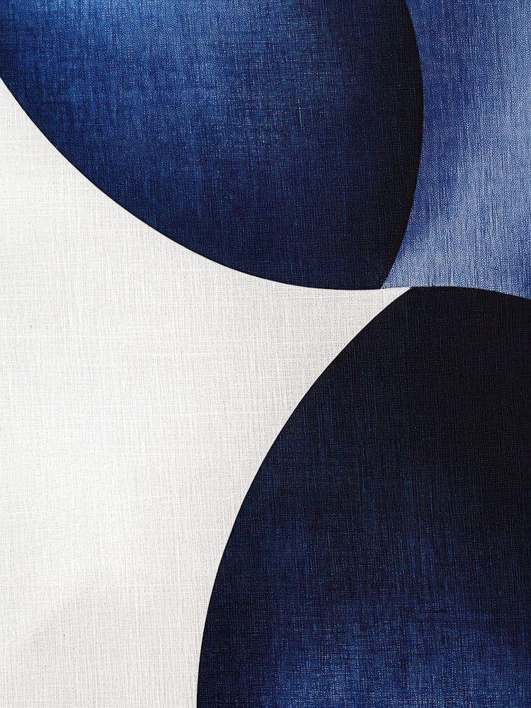 Blue And White Abstract