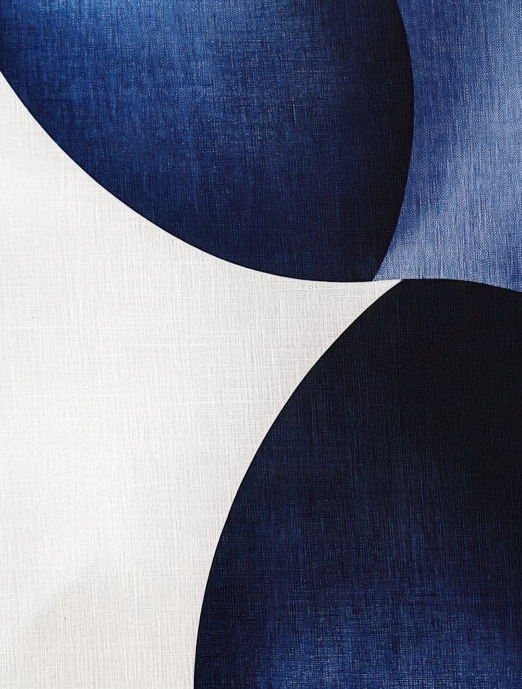 Blue And White Abstract