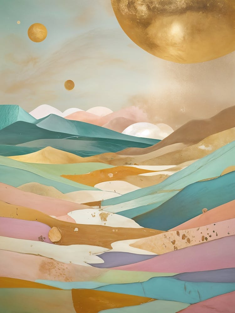 Pastel Planet Landscape no1