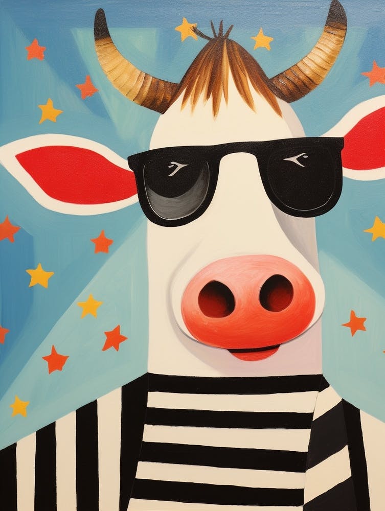 Little Cow 1 Wearing Sunglasses