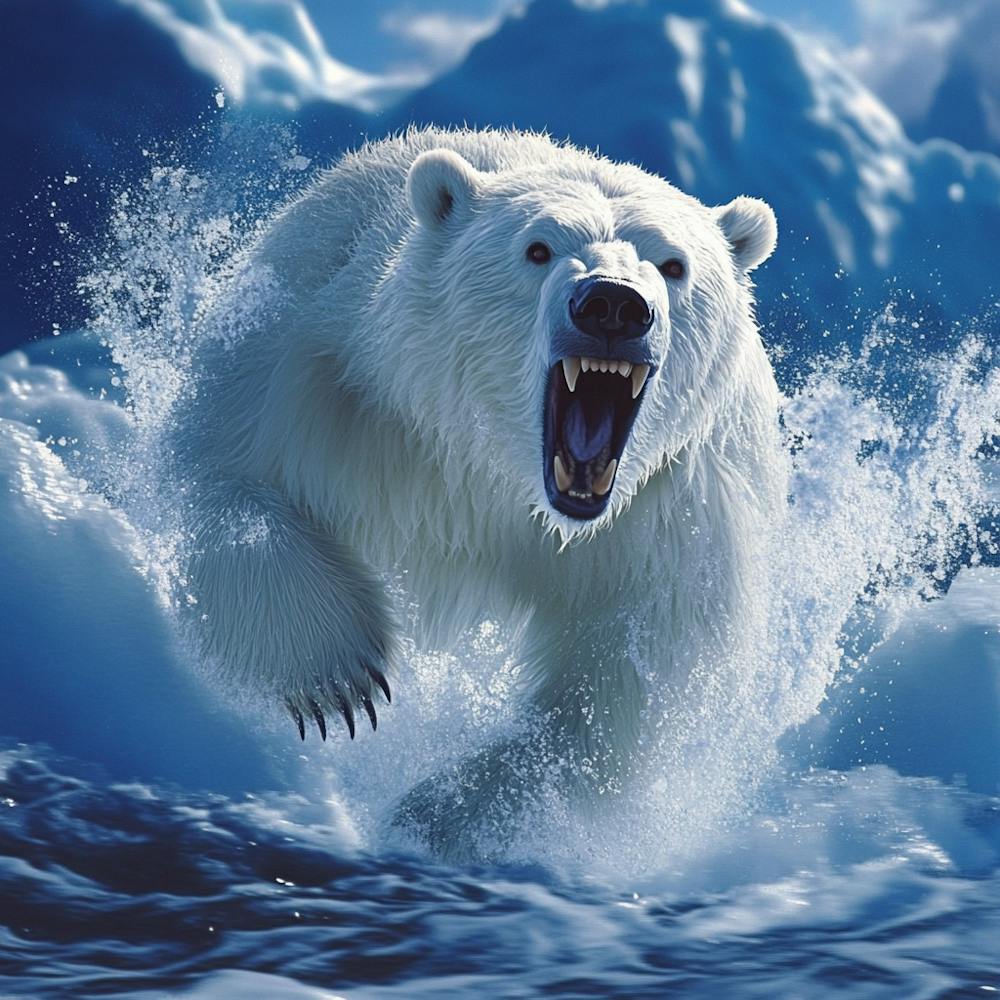 Polar Bear In The Water