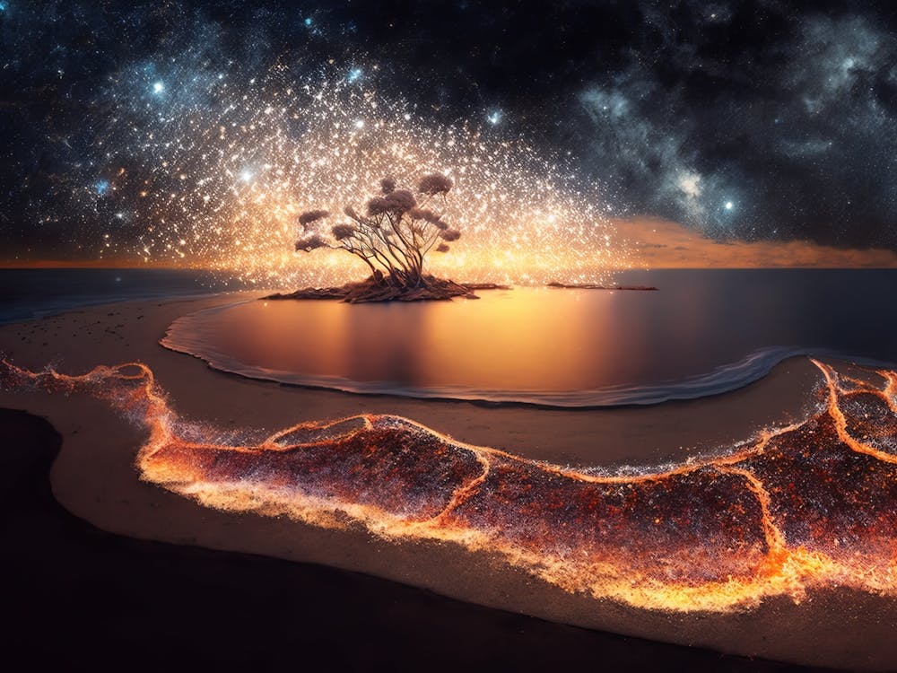 Feu Sur La Plage