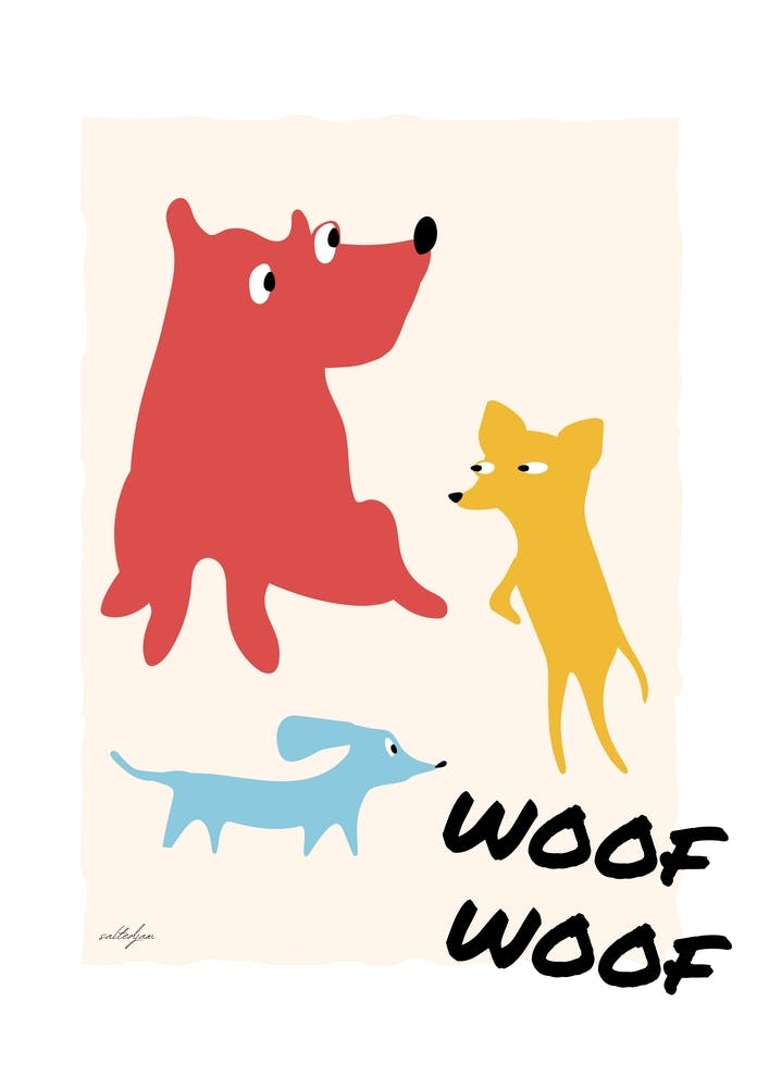 Niedliche Bunte Hunde