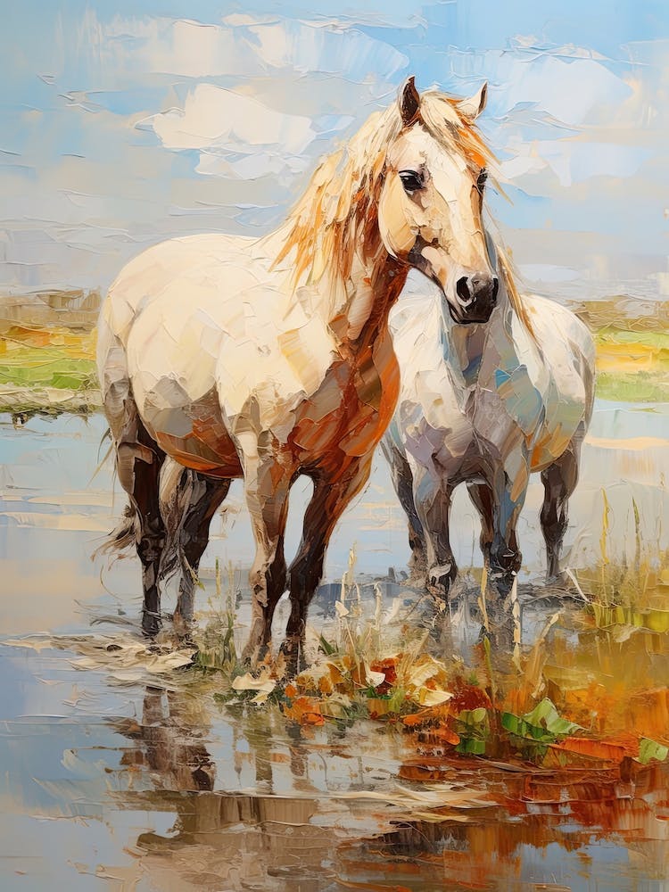 Horses Painting In Mongolia 3