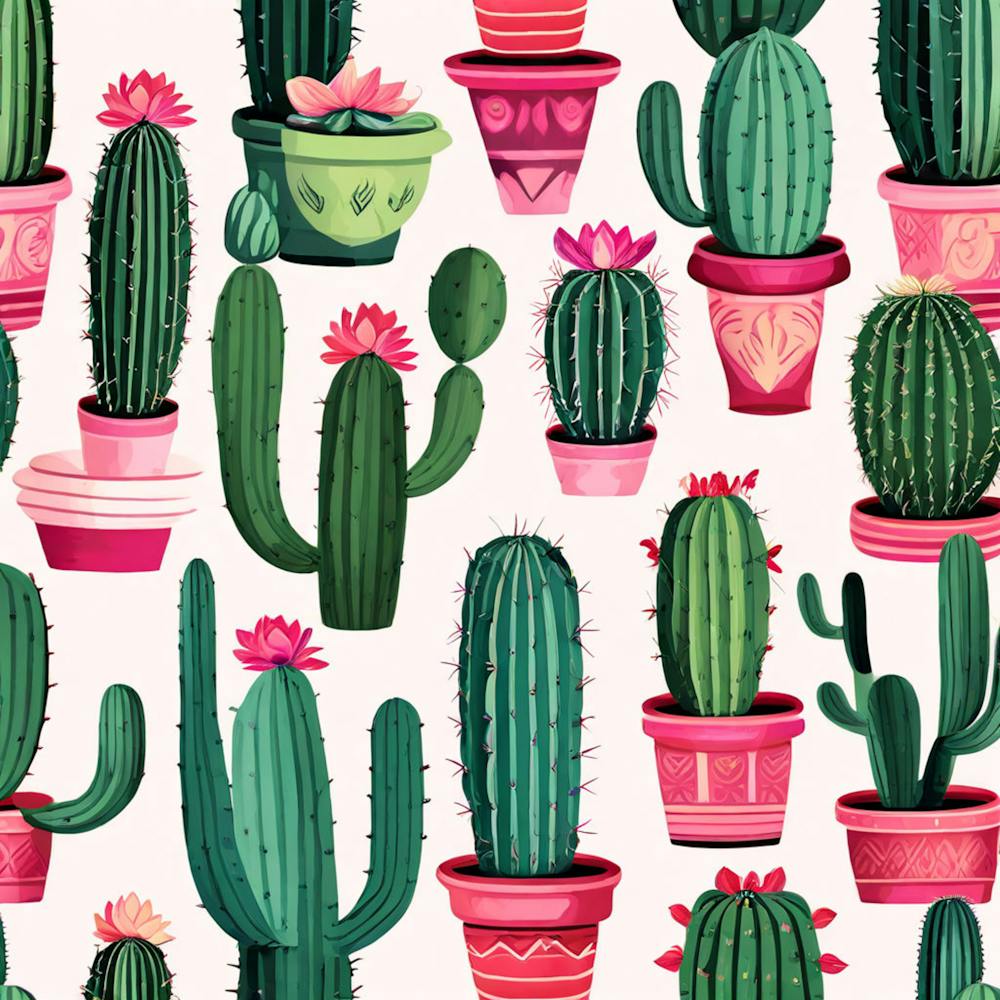Pink Cactus Pots