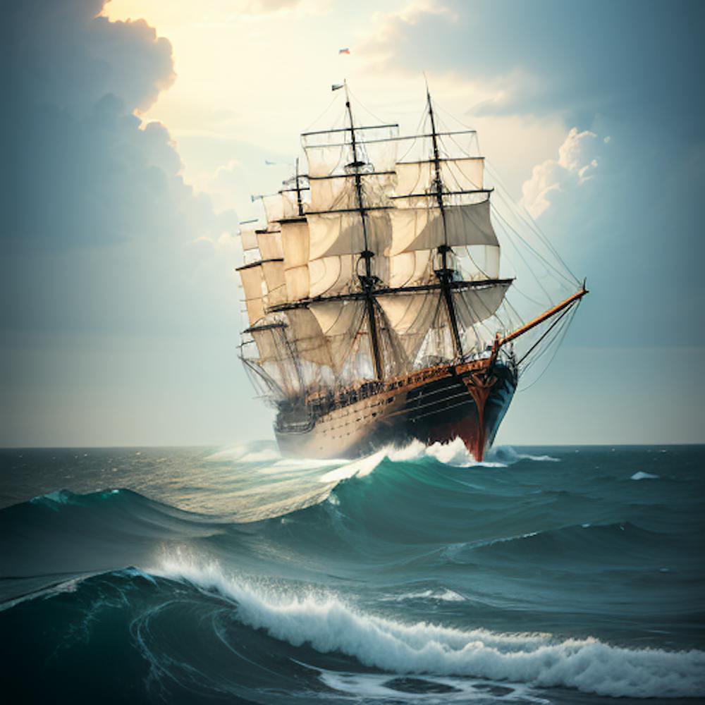 Sailing Ship In The Ocean