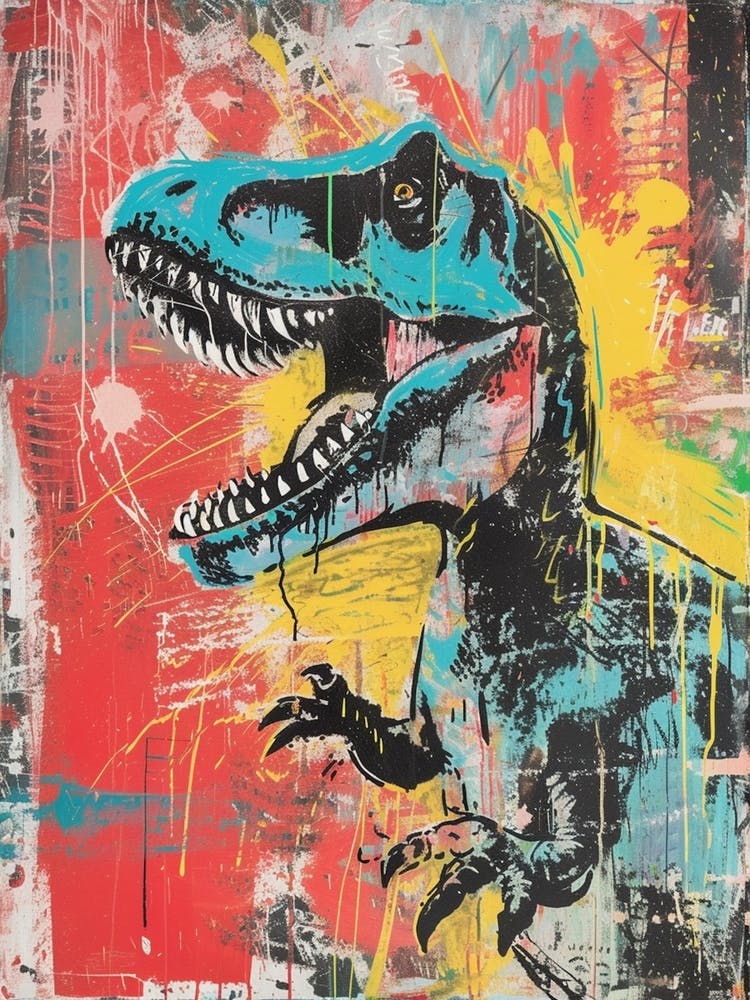 T Rex Dinosaur Chalk Style 2