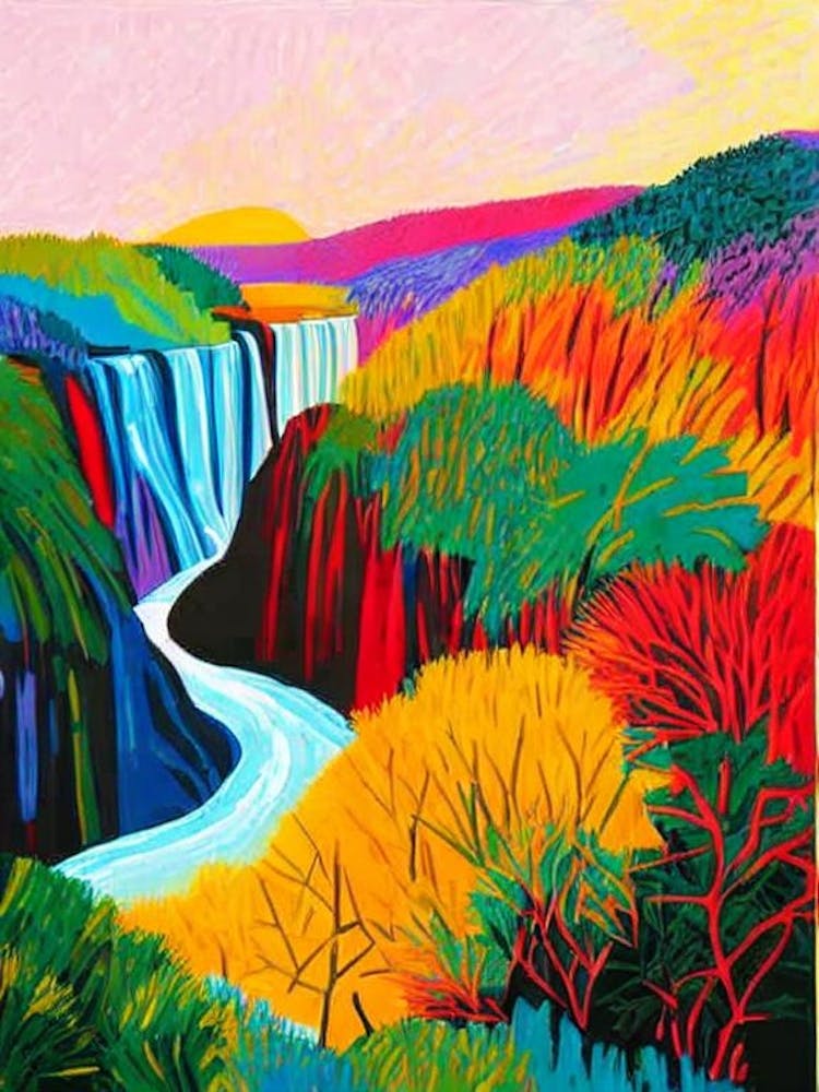 Victoria Falls National Park Zimbabwe Abstract Colourful