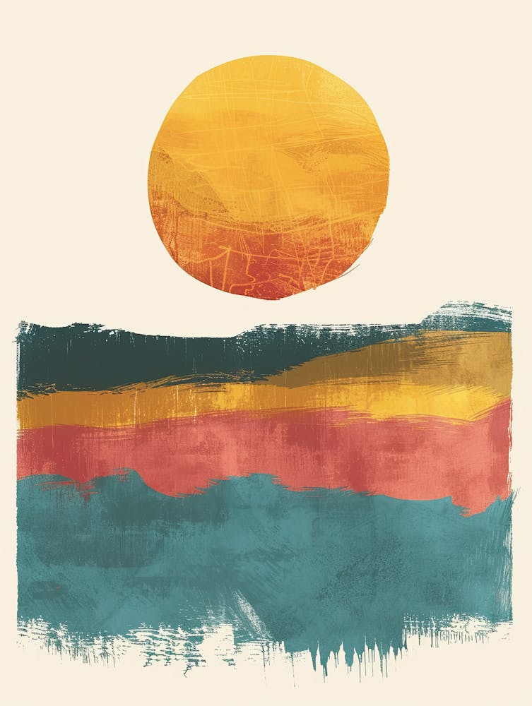 Kaleidoscopic Horizon Mid Century Style